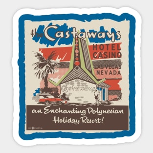 The Castaways Las Vegas Nevada Vintage Casino Hotel Sticker